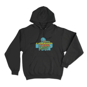 Lasership Tour Spaceship Enamel Pin Unisex Hoodie Black