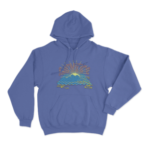 Lasership Tour Terminal Landing Unisex Hoodie Blue