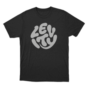Levity Minimal Bubble Logo Unisex T Shirt Black