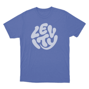 Levity Minimal Bubble Logo Unisex T Shirt Blue