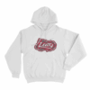 Levity Red Halftone Cloud Logo Unisex Hoodie White